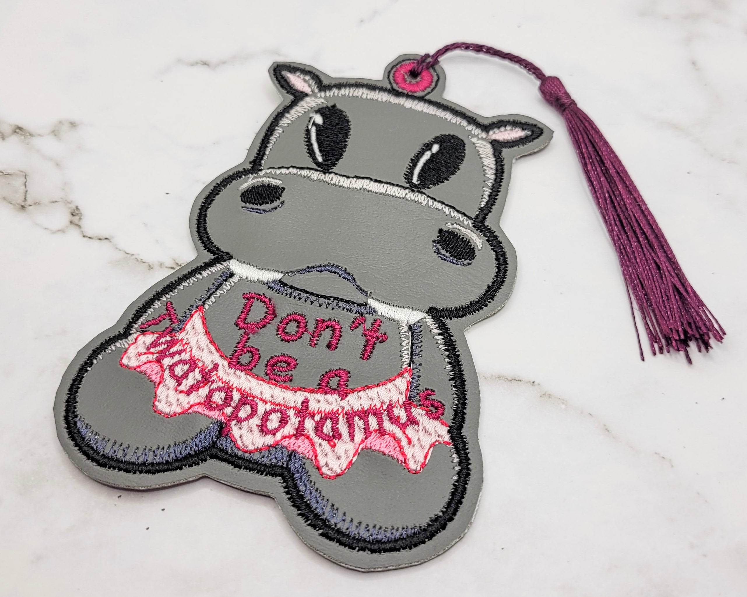 Don't Be a Twatopotamus Embroidered Bookmark