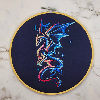 8" Mystical Dragon Embroidered Wall Hanging