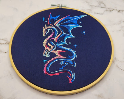 8" Mystical Dragon Embroidered Wall Hanging