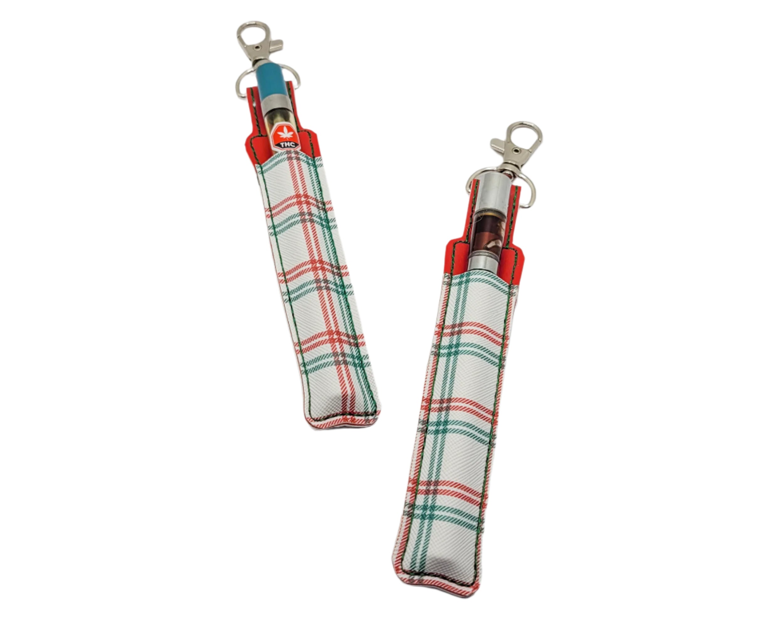 Red & Green Plaid Pen Holder & Case