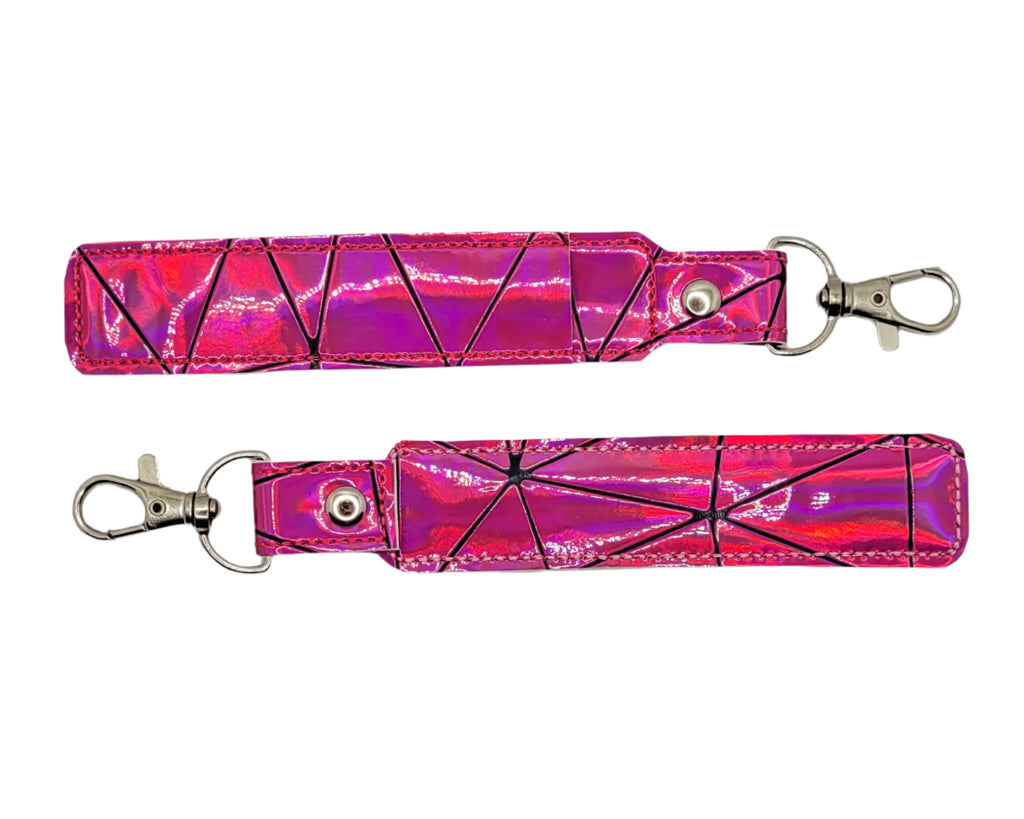 Estuche y soporte para vaporizador holográfico rosa