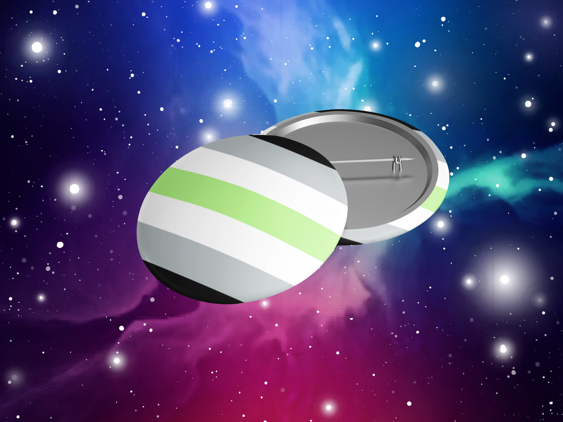 Agender Flag Pinback Button