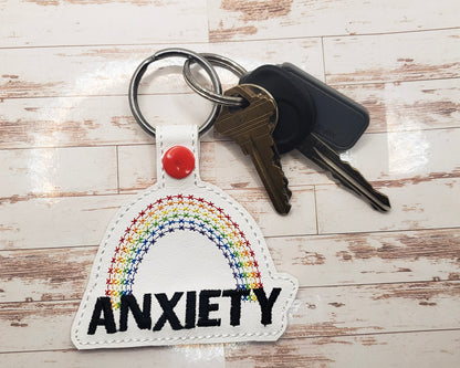 Anxiety Rainbow Keychain