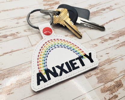 Anxiety Rainbow Keychain