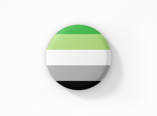 Aromantic Flag Pinback Button
