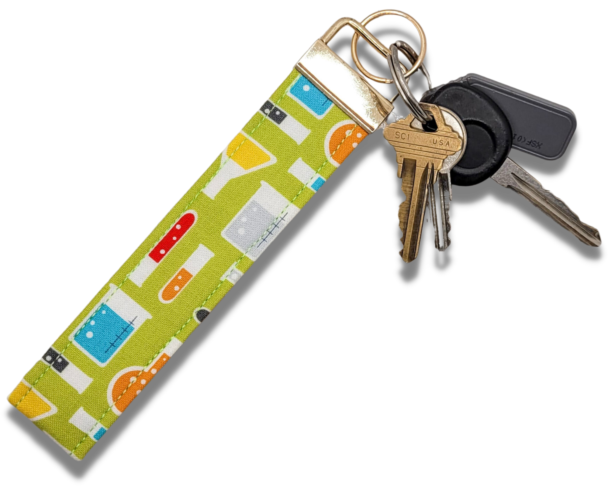 Science Lab Wristlet Key Strap
