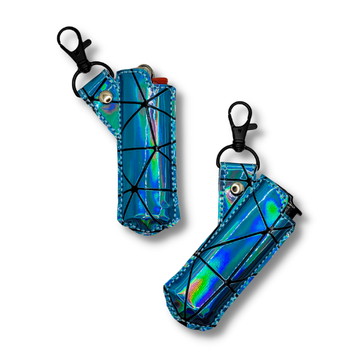 Blue Holographic Lighter Case