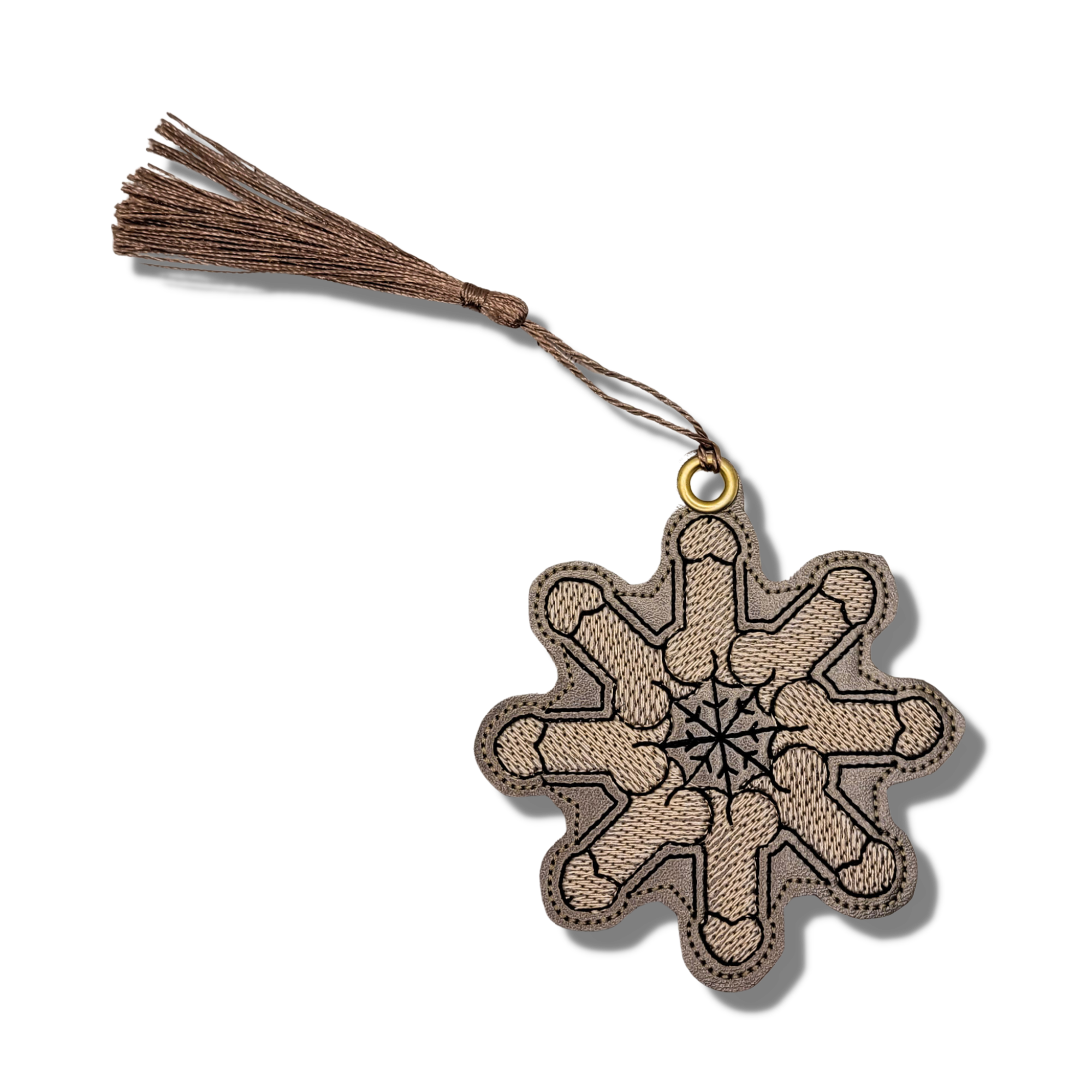 Dickflake Embroidered Bookmark
