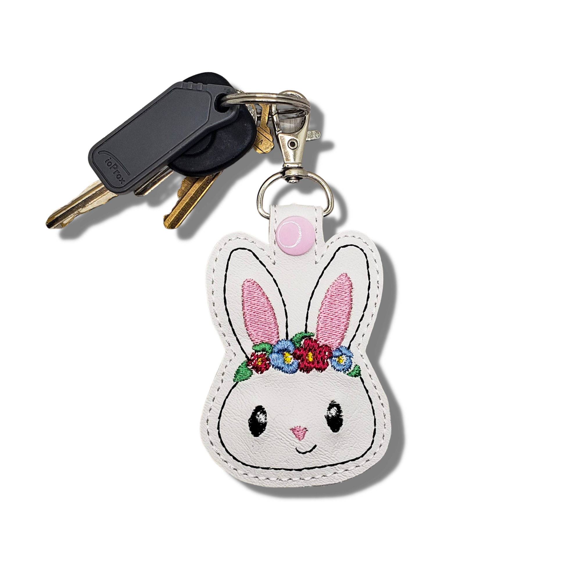 Floral Bunny Keychain