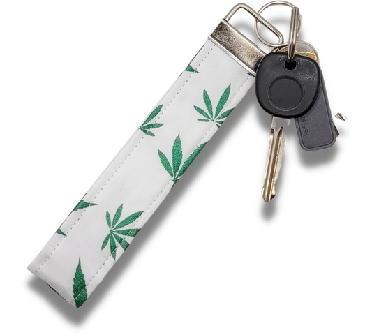 Cannabis Leaf Wristlet Key Strap