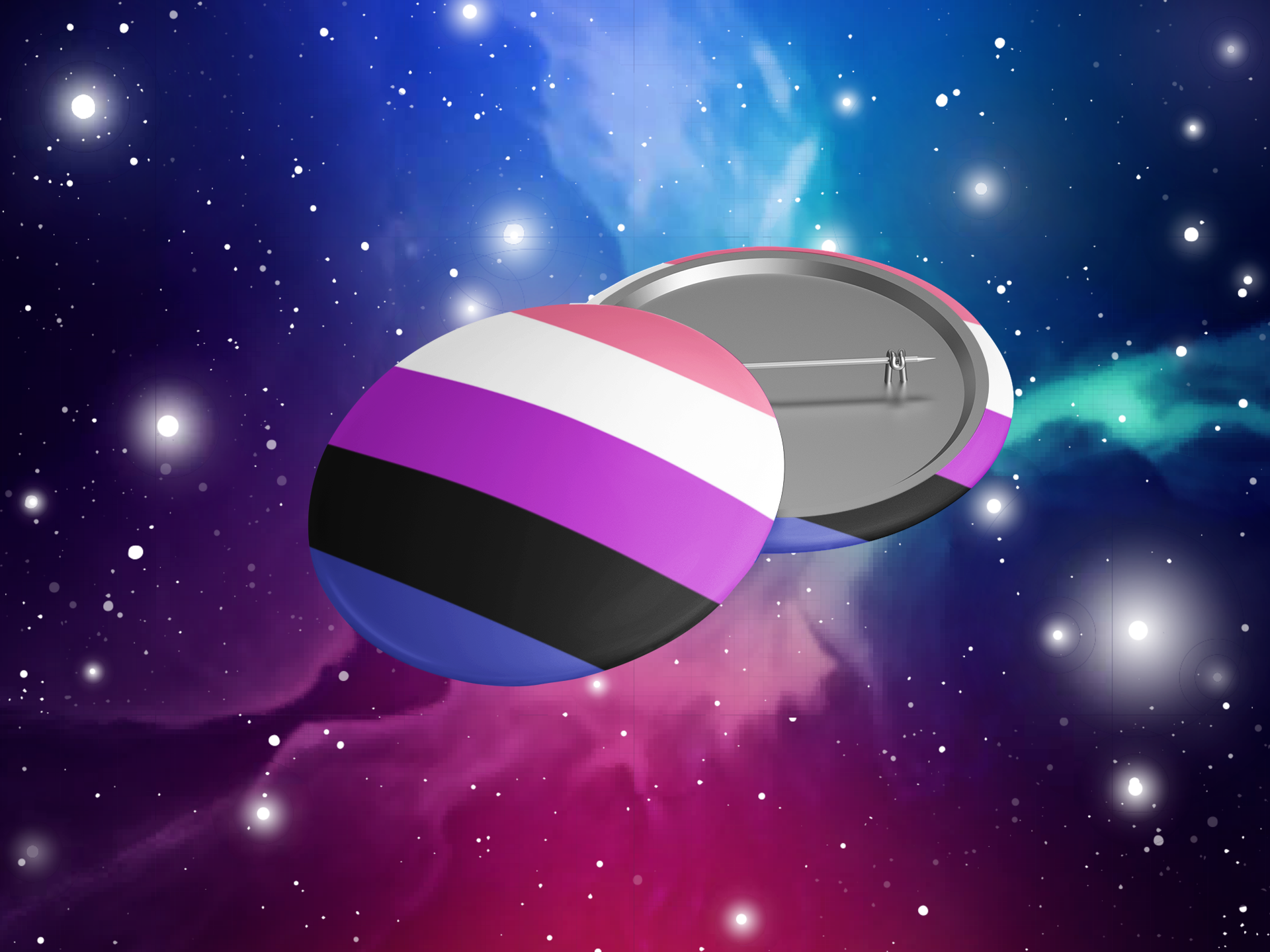 Genderfluid Flag Pinback Button