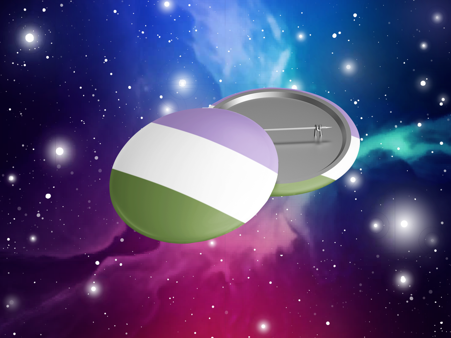Genderqueer Flag Pinback Button