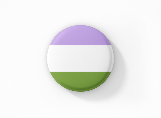 Genderqueer Flag Pinback Button