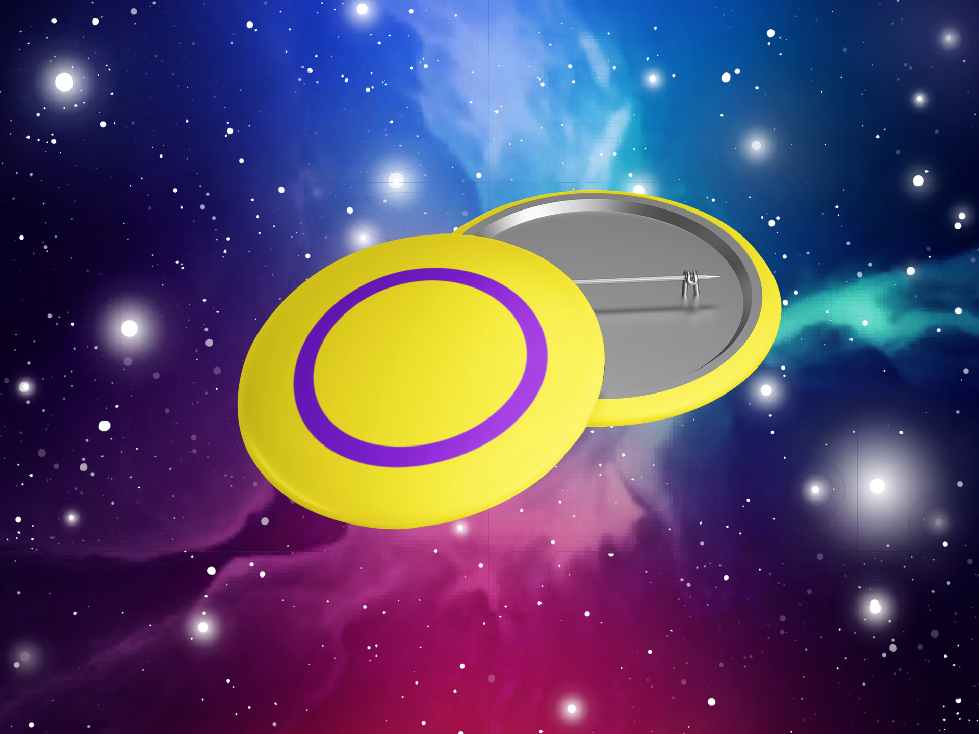 Intersex Flag Pinback Button