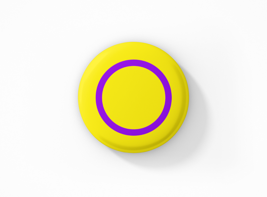 Intersex Flag Pinback Button