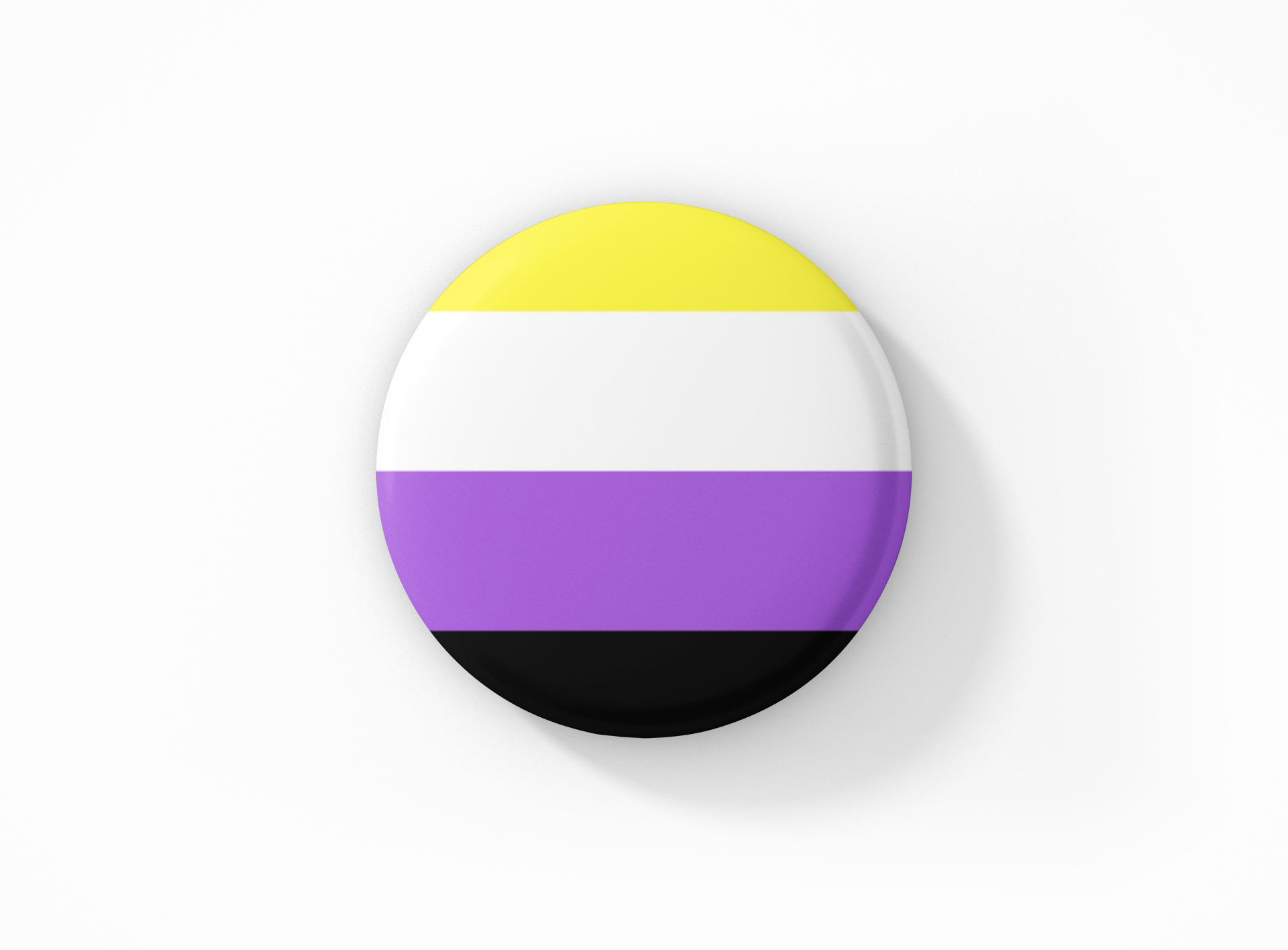 Botón pinback con bandera no binaria