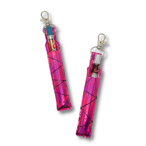 Pink Holographic Vape Pen Holder & Case
