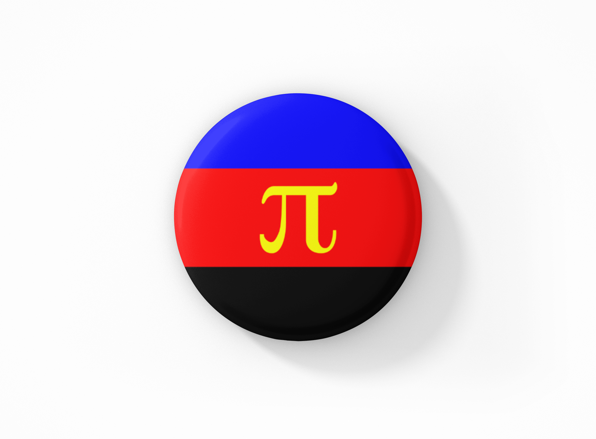 Botón con la bandera del poliamor