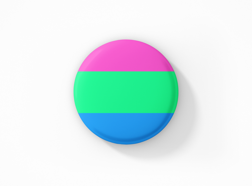 Botón con bandera polisexual