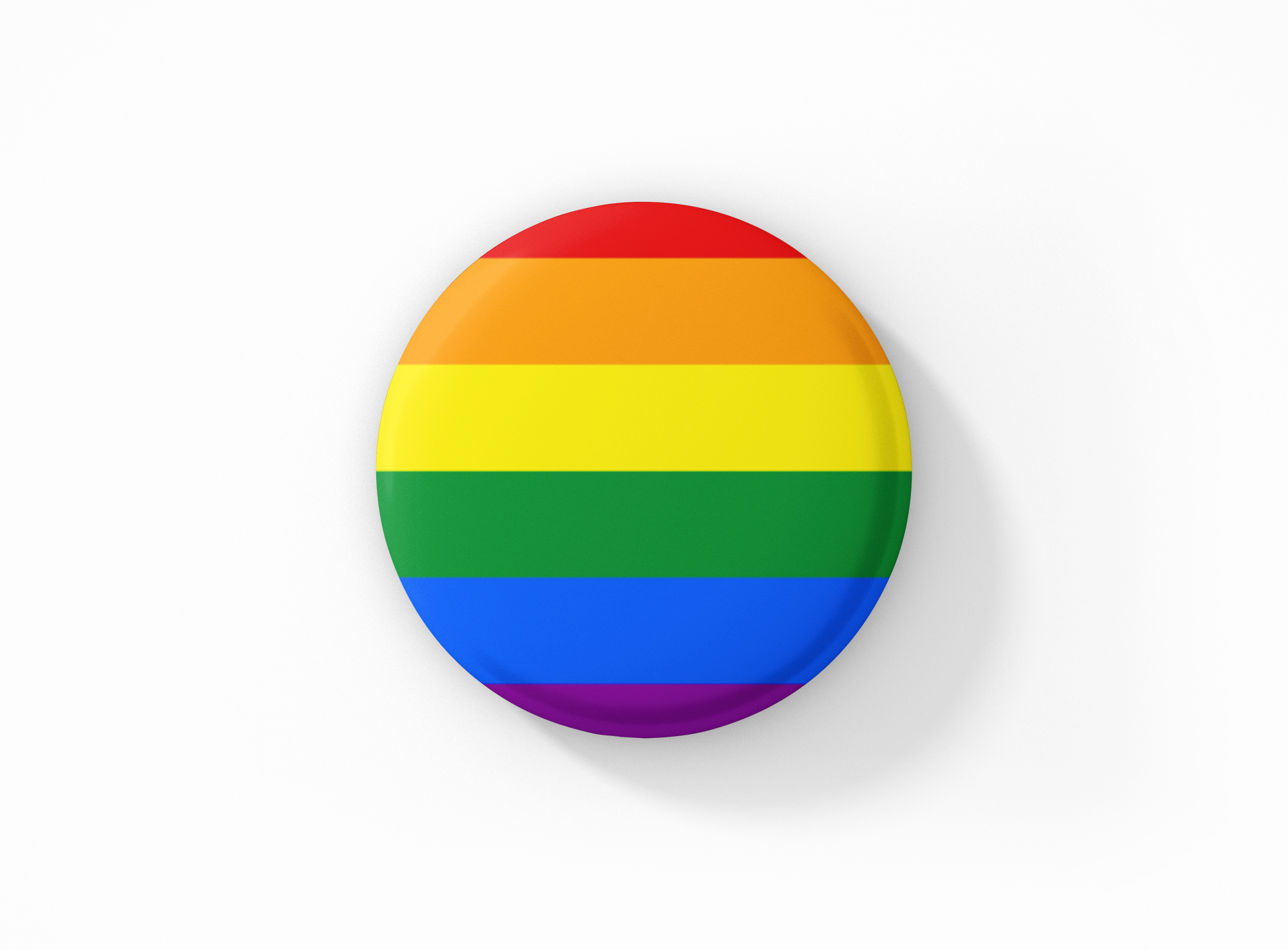 Botón con la bandera del orgullo