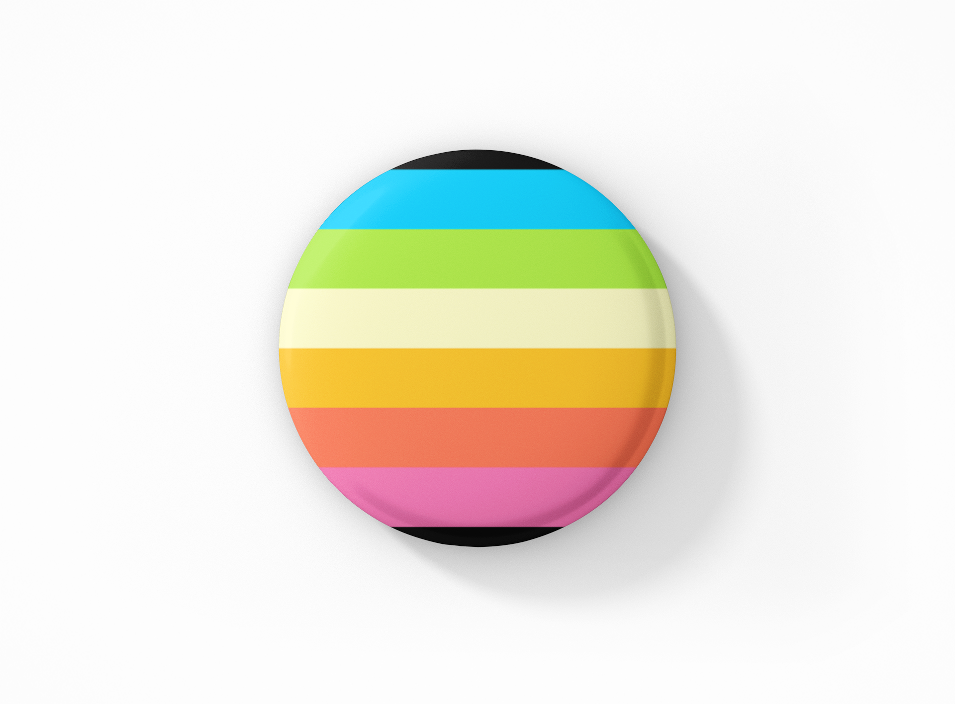 Botón con la bandera queer