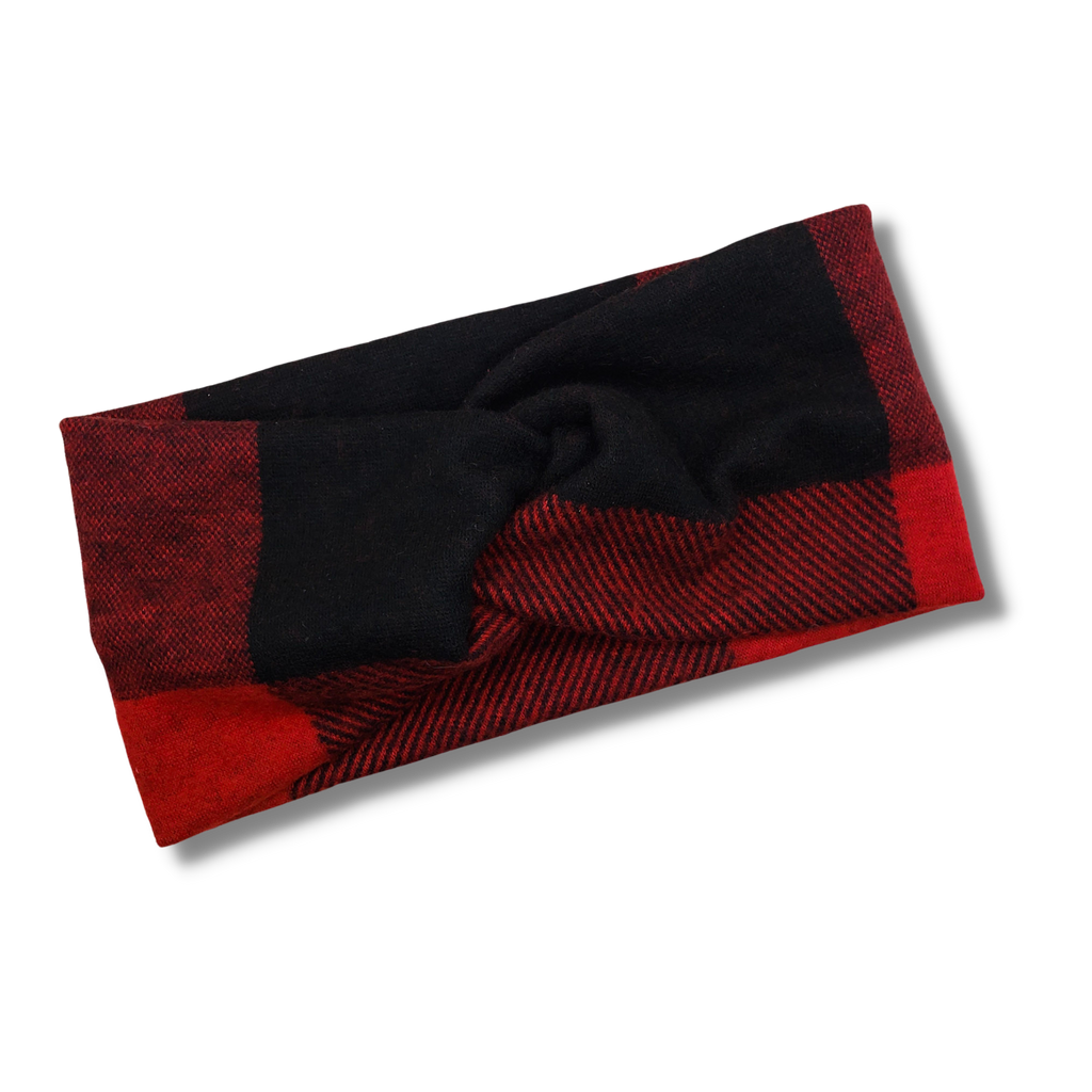 Red Buffalo Plaid Stretch Knit Headband