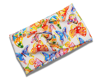 Rainbow Butterflies French Terry Stretch Knit Headband