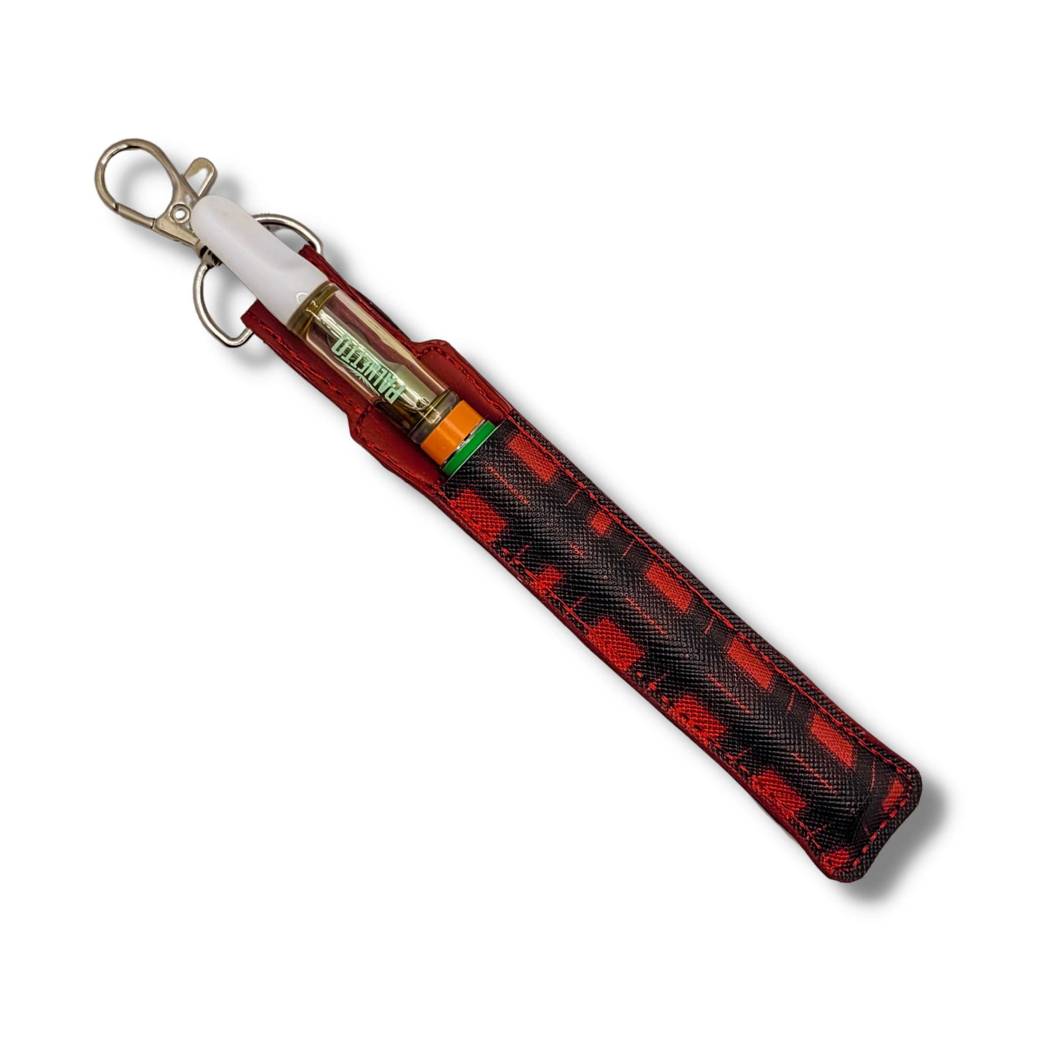 Red & Black Buffalo Plaid Vinyl Pen Case