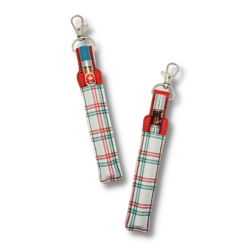 Red & Green Plaid Pen Holder & Case