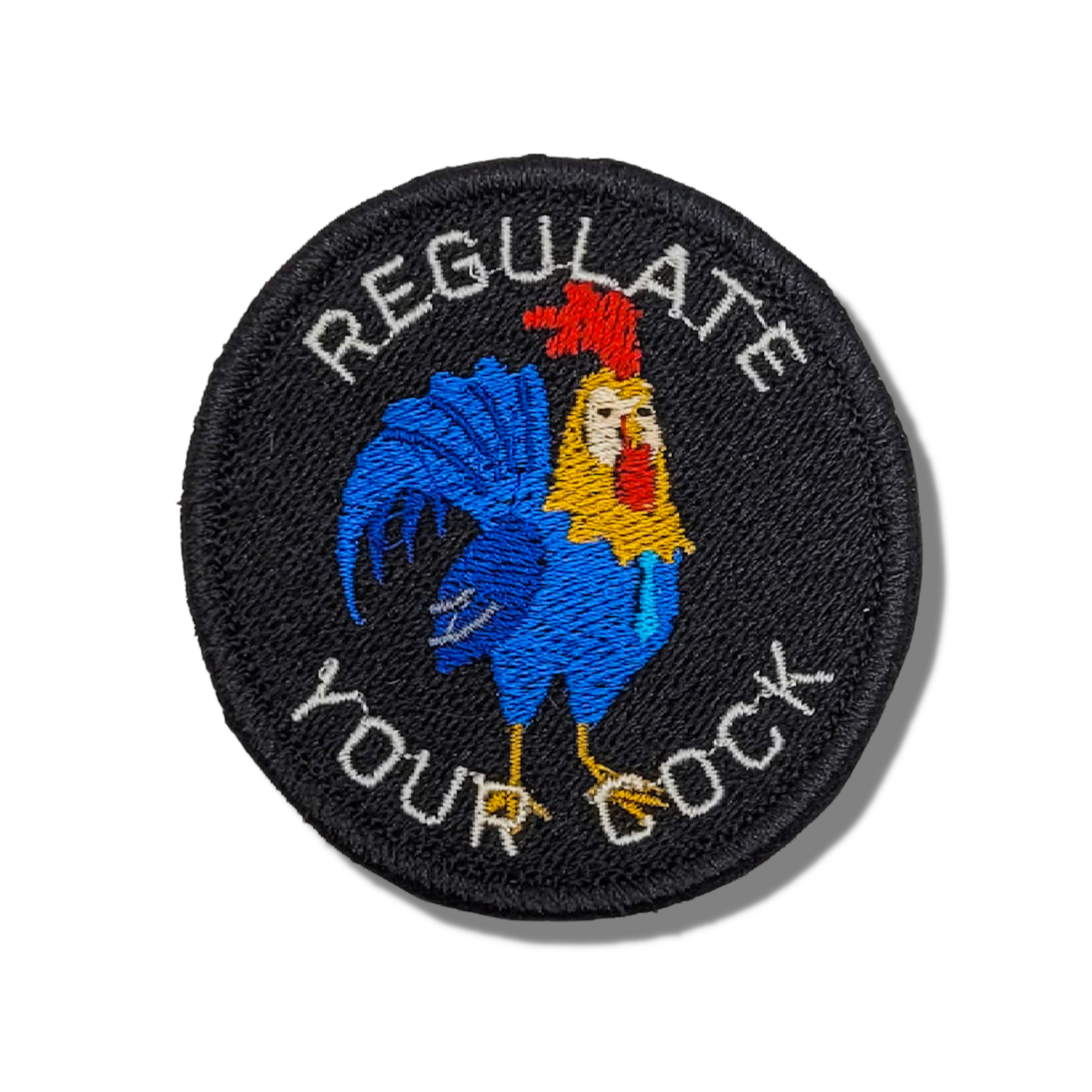 Patch brodé « Régulez votre bite » 