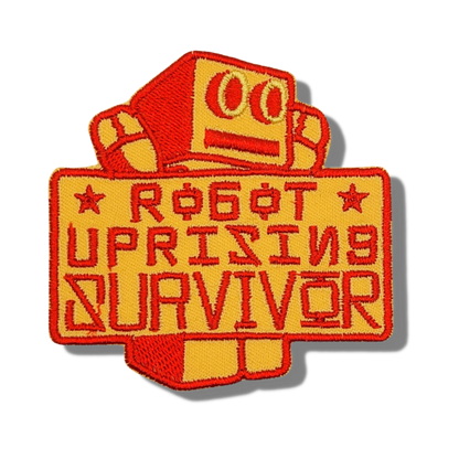 Robot Uprising Survivor Embroidered Patch