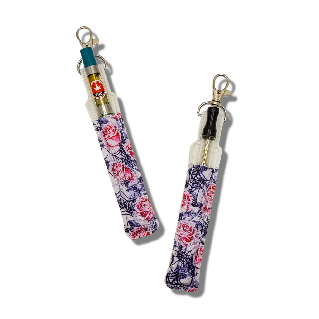 Roses & Spiderwebs Plaid Pen Holder & Case