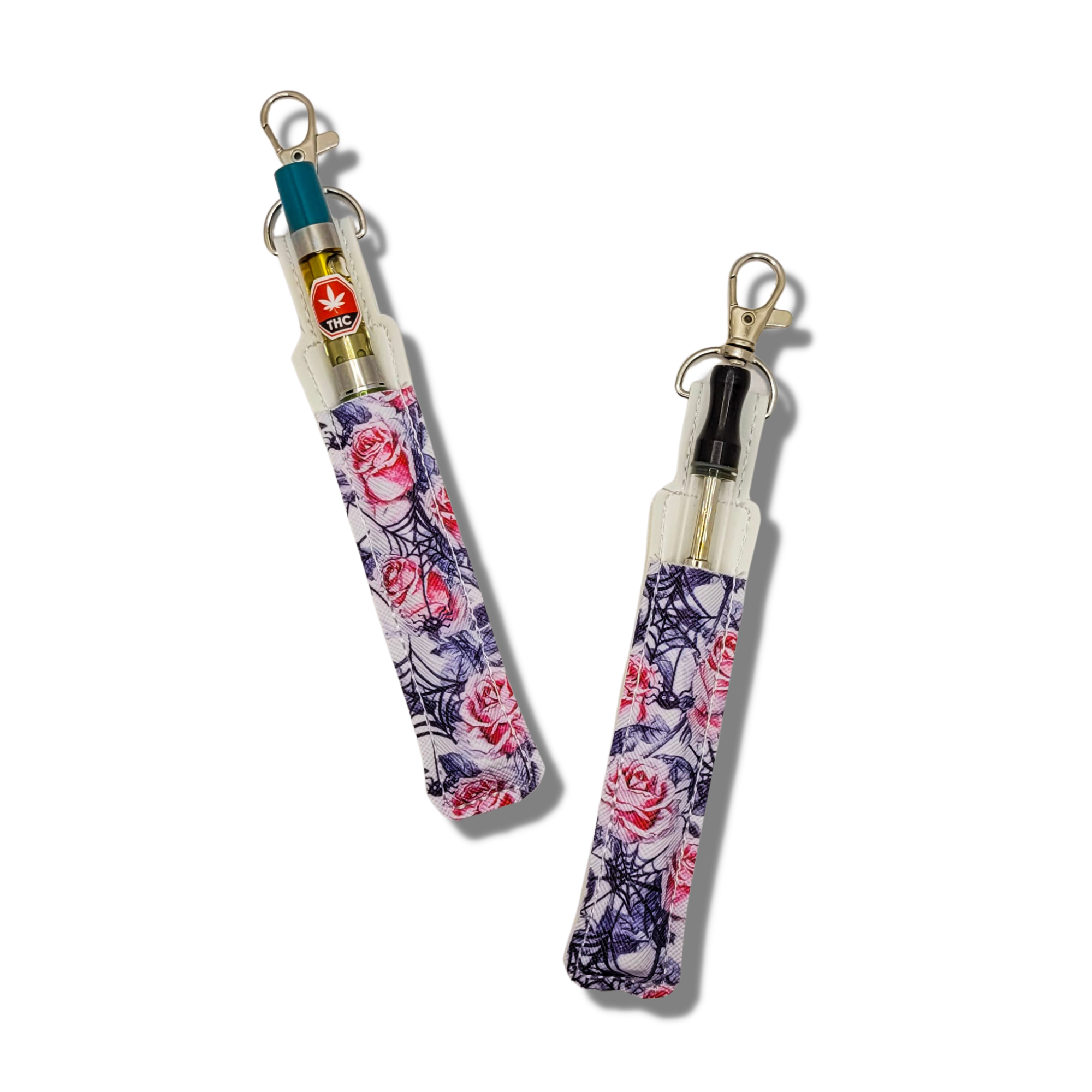 Roses & Spiderwebs Plaid Pen Holder & Case