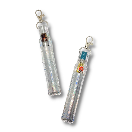 Silver Stone Holographic Pen Holder & Case