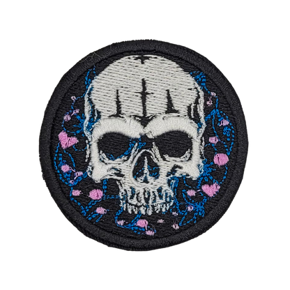 Skull & Hearts Embroidered Patch