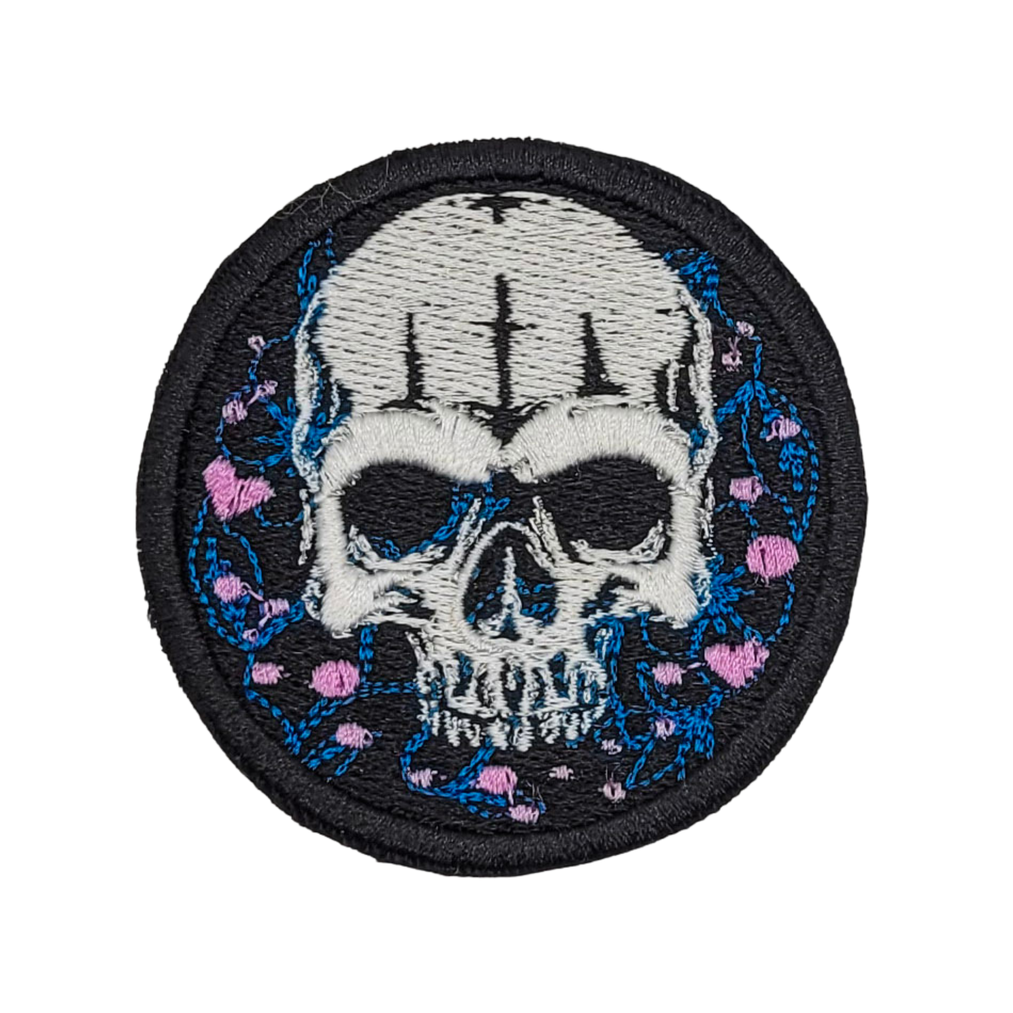 Skull & Hearts Embroidered Patch