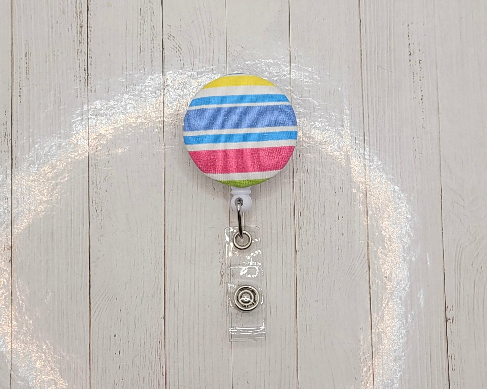 Geometric Print Fabric Badge Reels