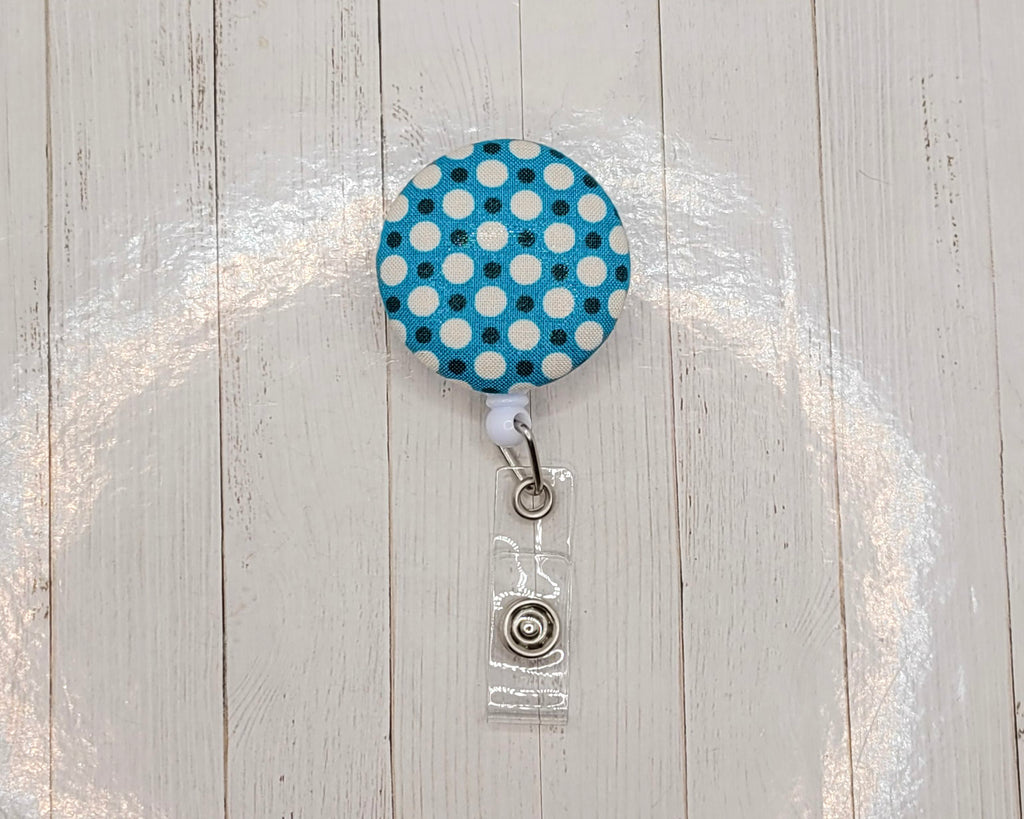 Porte-badges en tissu à imprimé géométrique