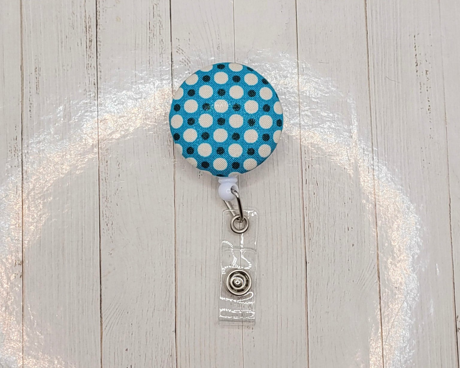 Geometric Print Fabric Badge Reels