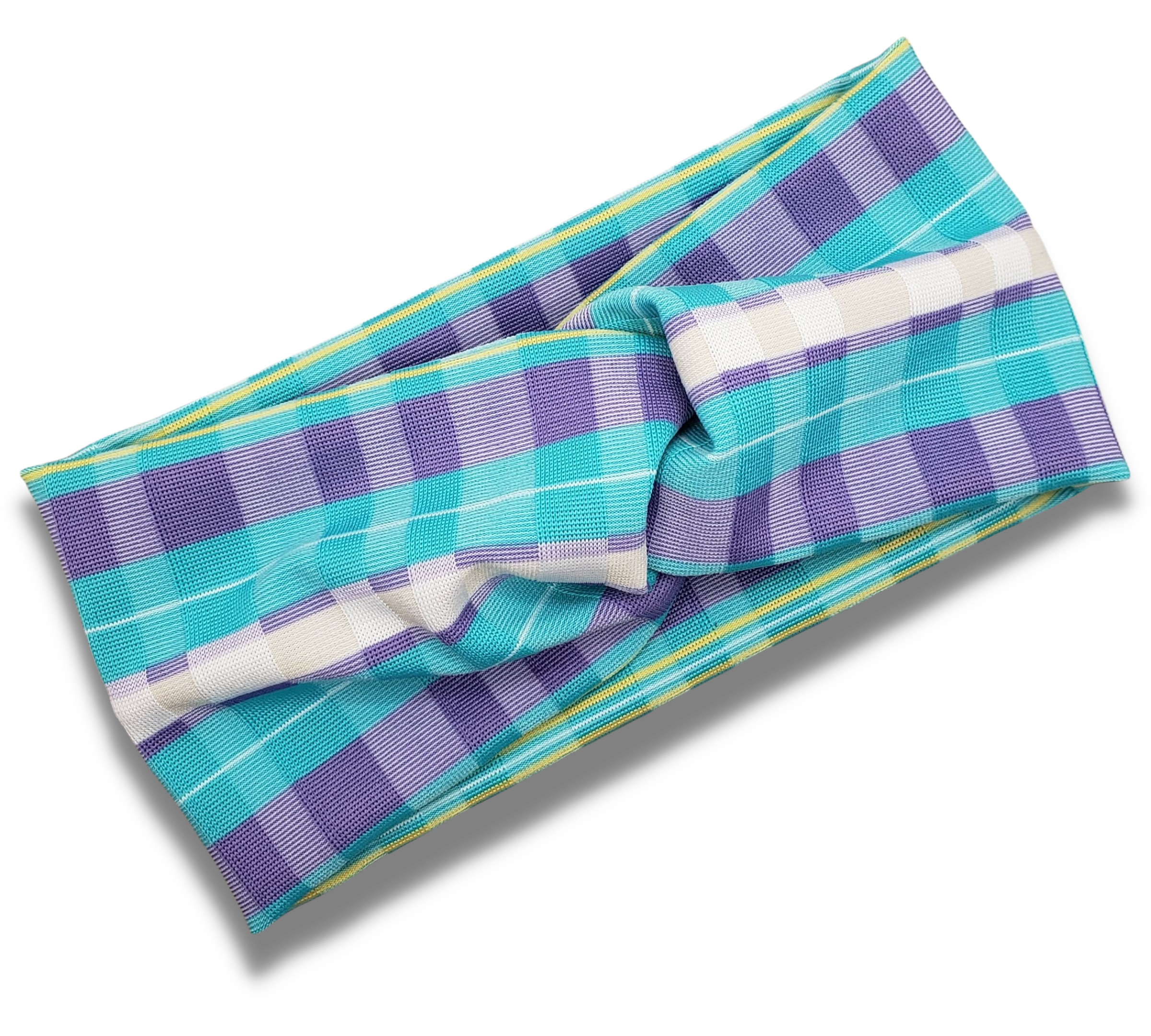 Pastel Plaid Stretch Knit Headband