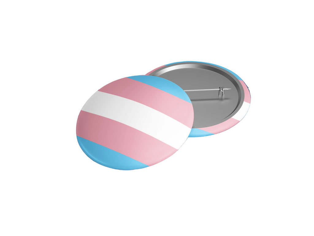 Botón con la bandera transgénero