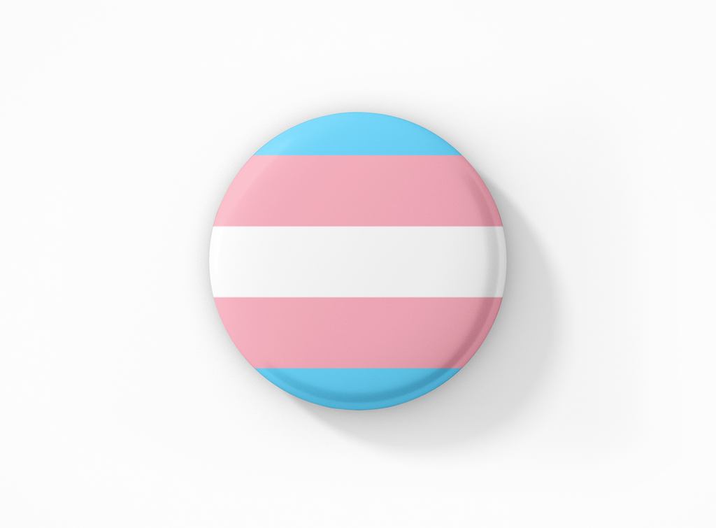 Botón con la bandera transgénero