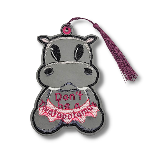 Don't Be a Twatopotamus Embroidered Bookmark
