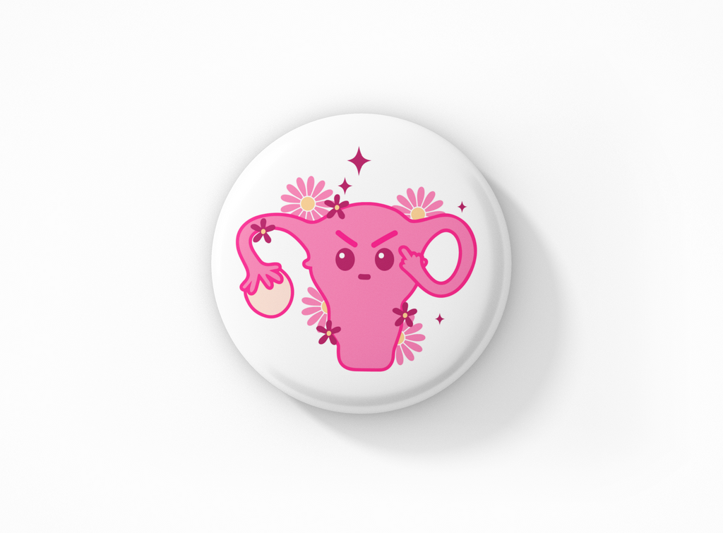 FU Uterus Pinback Button