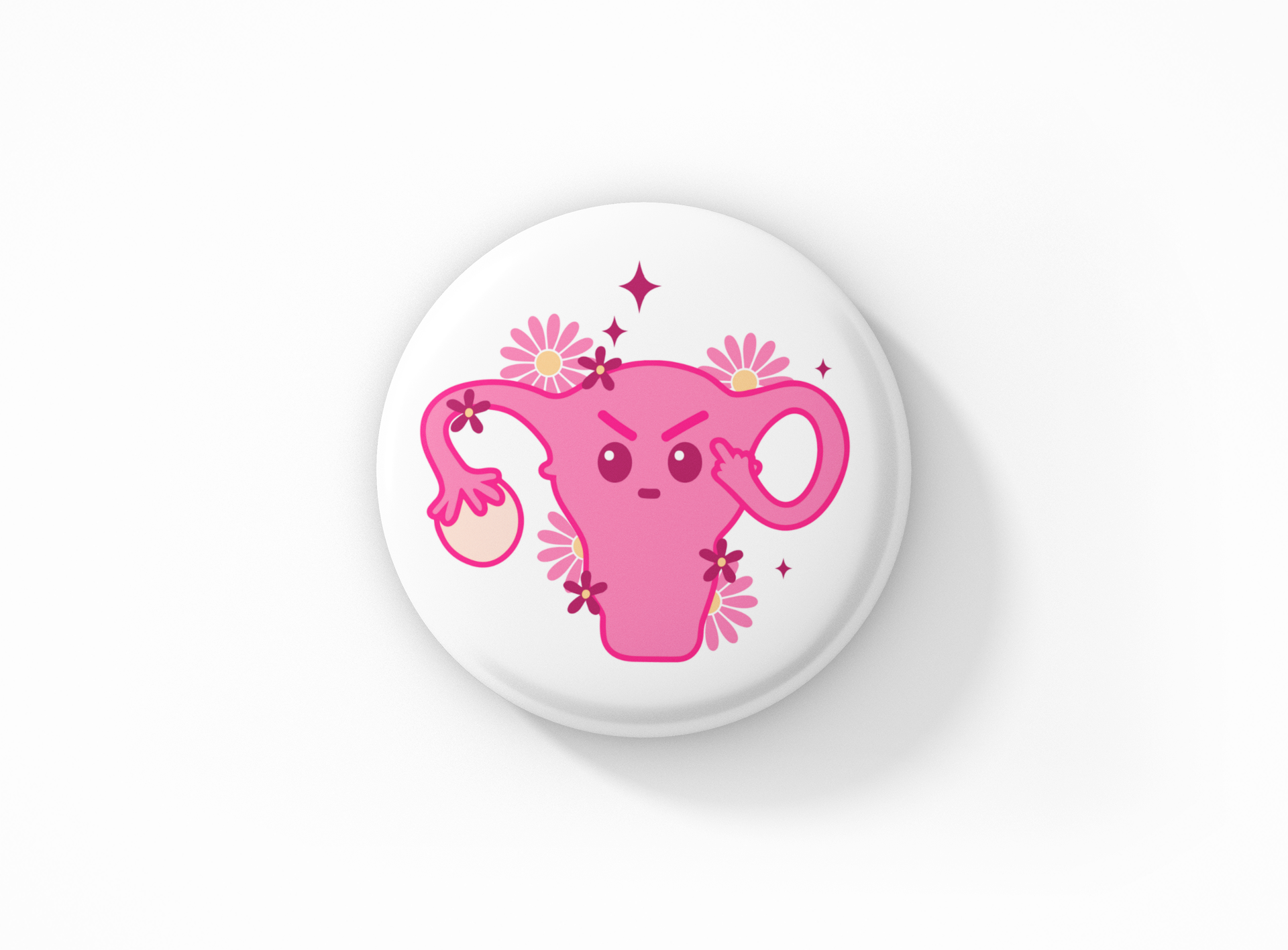 FU Uterus Pinback Button