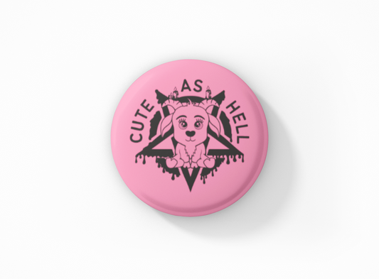 Cute as Hell Baphomet Pinback Button