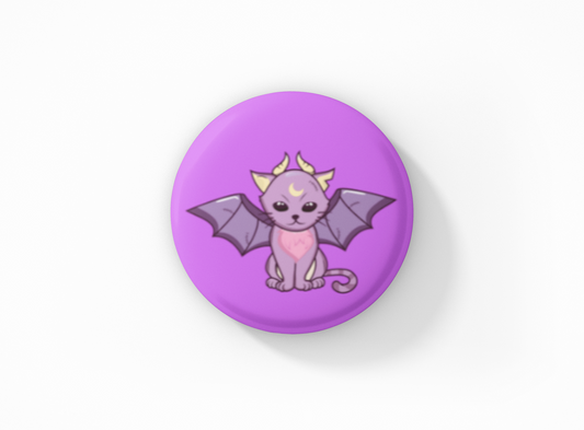 Cat Bat Pinback Button