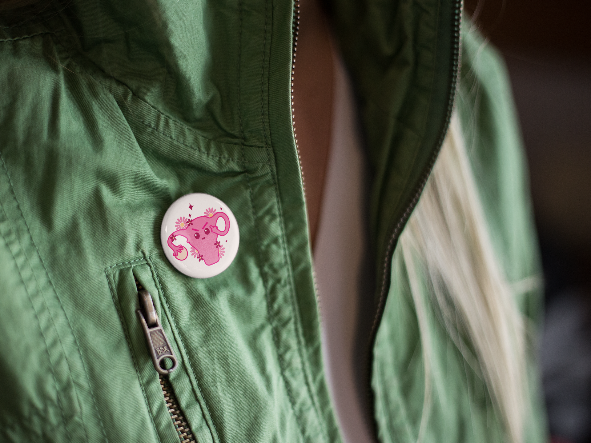 FU Uterus Pinback Button