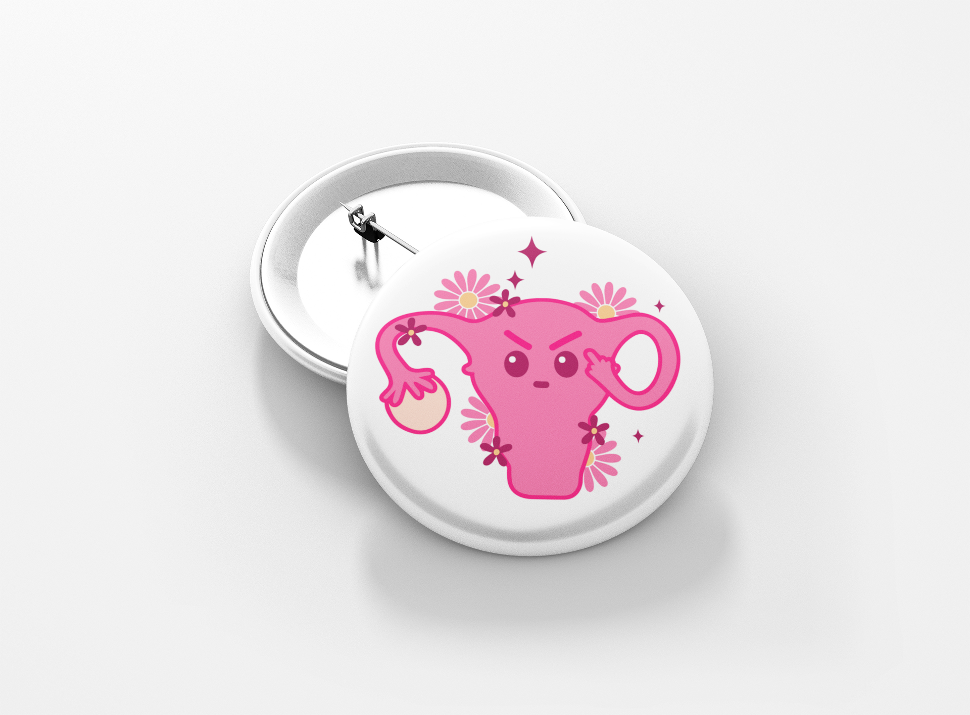 FU Uterus Pinback Button