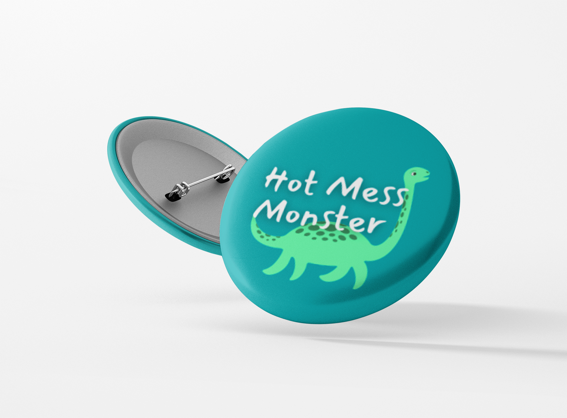Hot Mess Monster Pinback Button
